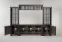 Sinclair II Grey 116" 4 Piece Entertainment Center With Glass Doors - Front
