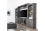 Sinclair II Grey 116" 4 Piece Rustic Entertainment Center With Glass Doors - Room