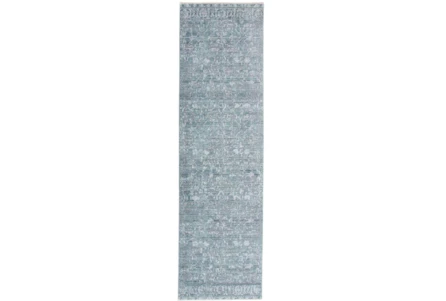 2'3"x8' Rug-Faded Transitional Blue/Turquoise