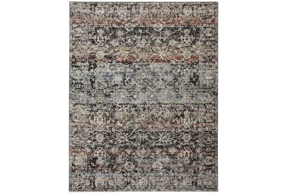 5'3"x7'5" Rug-Floral Repeat Blue Rust