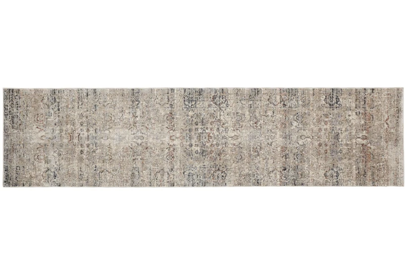 2'5"x12' Rug-Antiqued Traditional Taupe - 360