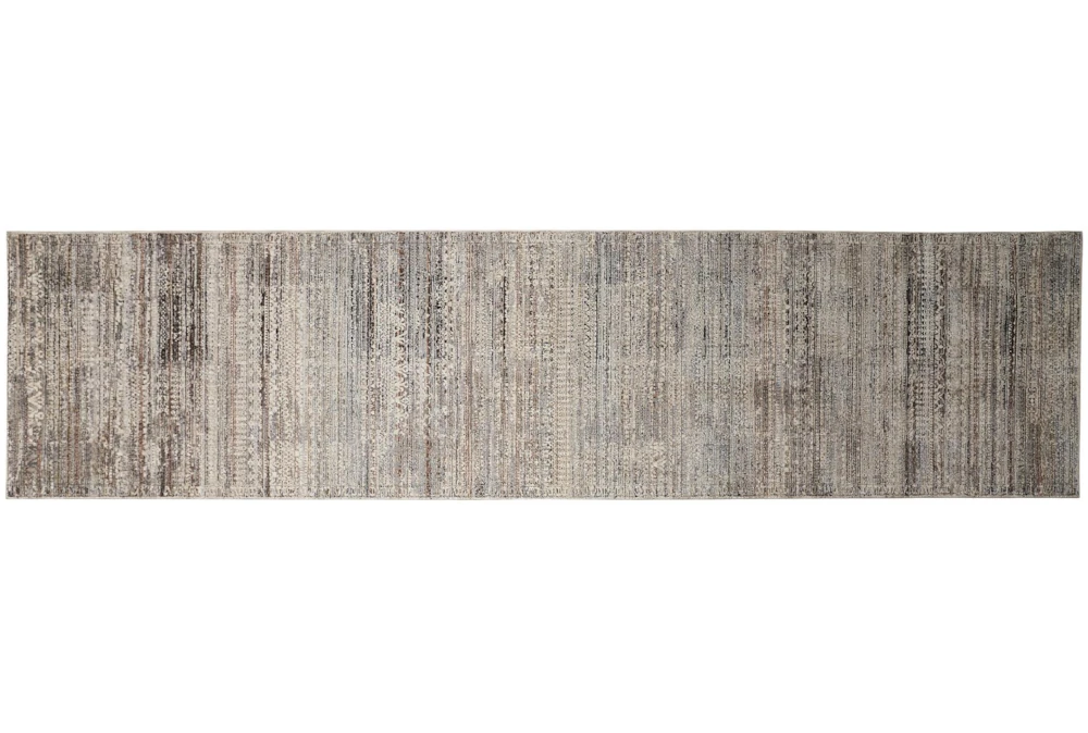 2'5"x12' Rug-Antiqued Linear Taupe