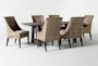 Panama 85" Outdoor Rectangle Dining Table With Capri II Chairs Set For 6 - Side