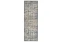 2'8"x7'8" Rug-Abstract Grid Grey/Turquoise - Signature
