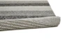 3'5"x5'5" Rug-Textured Wool Stripe Grey/Sand - Back