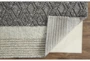 3'5"x5'5" Rug-Textured Wool Stripe Grey/Sand - Detail