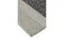 3'5"x5'5" Rug-Textured Wool Stripe Grey/Sand - Front