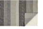5'x8' Rug-Textured Wool Stripe Grey/Sand - Bottom