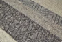 5'x8' Rug-Textured Wool Stripe Grey/Sand - Detail