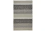 5'x8' Rug-Textured Wool Stripe Grey/Sand - Signature