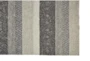 8'x11' Rug-Textured Wool Stripe Grey/Sand - Detail