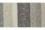 9'5"x13'5" Rug-Textured Wool Stripe Grey/Sand - Detail