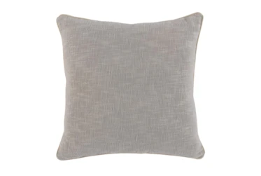 22X22 Grey Textured Cotton Solid Throw Pillow