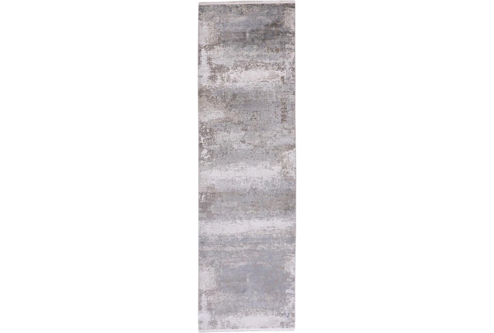 3'1"x10' Rug-Faux Bois Light Grey