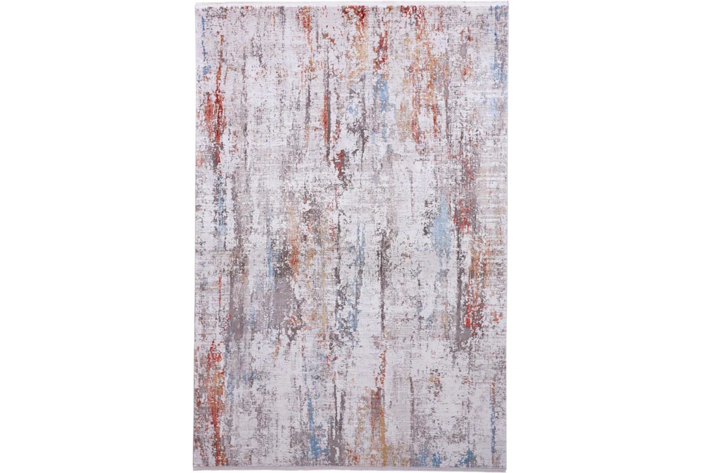 4'8"x7'8" Rug-Faux Bois Ivory/Red