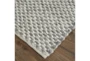 9'5"x13'5" Rug-Textured Wool Lineal Grey - Front