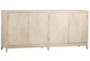 4 Door White Wash Tapered 79" Sideboard  - Signature