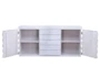 White Wash Plinth 3 Dimensional 72" Sideboard  - Storage