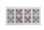 Glass + Fretwork White Washed Sideboard - Front