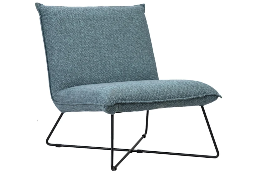 Light Blue Armless Accent Chair  - 360