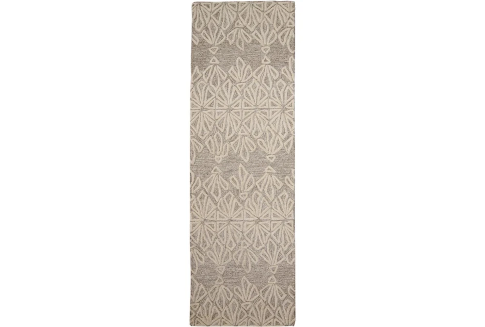 2'5"x8' Rug-Tribal Floral Ivory/Taupe