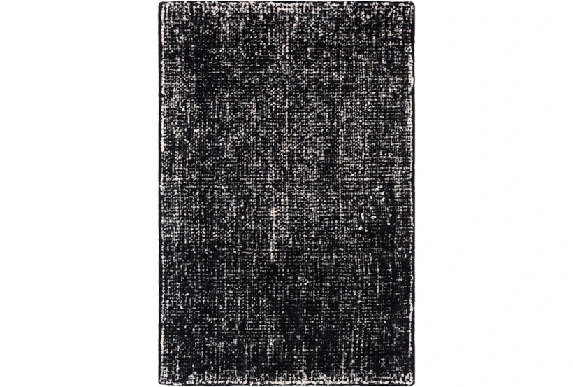 9'x12' Rug-Solid With White Striation Black/White - 360