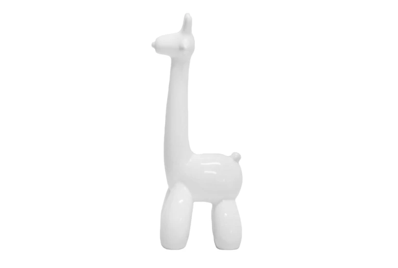 13 Inch White Giraffe Balloon Animal - 360