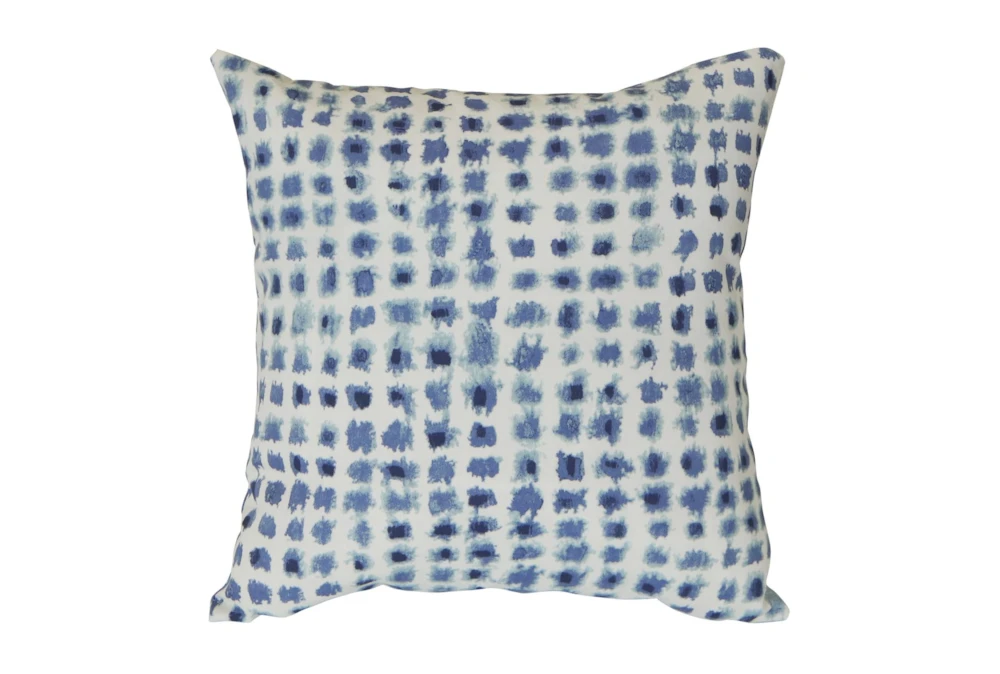 Outdoor Accent Pillow Navy Tie Dye Dots, Outdoor Accent Pillows