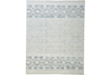 9'5"x13'5" Rug-Hand Knotted Wool Grey/Blue