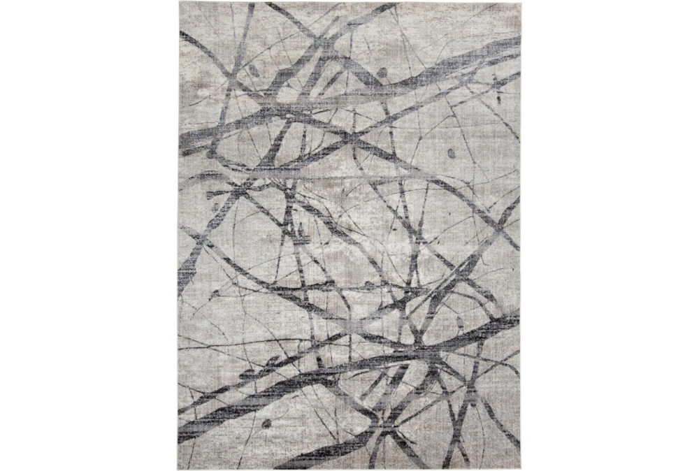 7'8"x11' Rug-Natural Abstract Charcoal/Grey