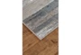 2'8"x7'8" Rug-Silver Metallic And Black Vertical Lines - Detail