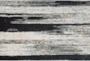 2'8"x7'8" Rug-Silver Metallic And Black Vertical Lines - Detail