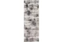 2'8"x7'8" Rug-Silver Metallic And Black Abstract Grid - Signature
