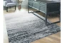 5'x8' Rug-Silver Metallic And Black Horizontal Ombre - Room