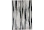 5'x8' Rug-Silver Metallic And Black Vertical Lines - Signature