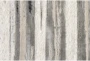 5'x8' Rug-Silver Metallic And Black Horizontal Lines - Detail