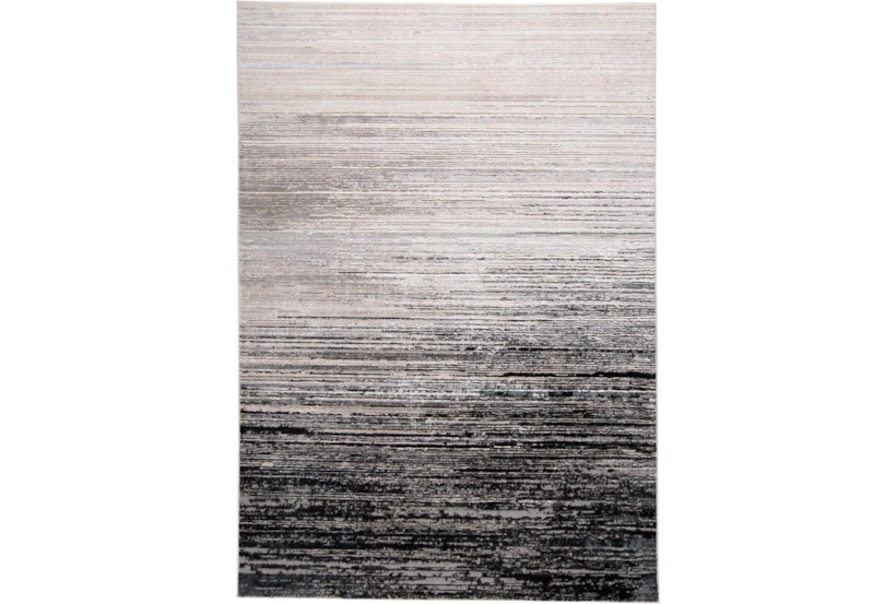 8'x11' Rug-Silver Metallic And Black Horizontal Ombre - 360