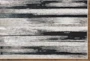 10'x13'1" Rug-Silver Metallic And Black Vertical Lines - Detail