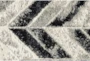 6'6"x9'5" Rug-Silver Metallic And Black Chevron - Detail