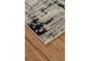 6'6"x9'5" Rug-Silver Metallic And Black Abstract Grid - Detail