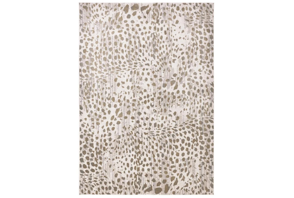 8'x11' Rug-Leopard Skin Beige/Gold