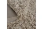 8'x10' Rug-Wool Yarn Shag Taupe - Back