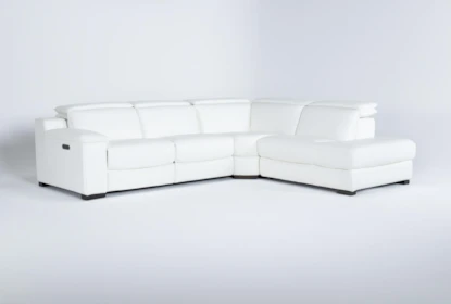 Power Reclining Sectional, White Leather Sofa Recliners