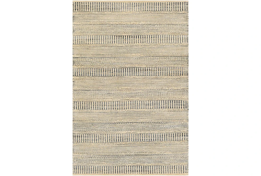 5'x8' Rug-Jute Stripes Blue/Natural
