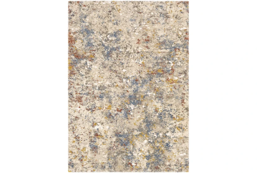 7'8"x7'8" Square Rug-Abstract Blue/Metallic Gold - 360