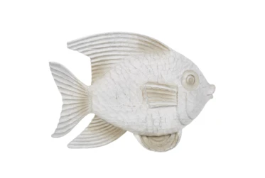 White Wash Fish Figurine