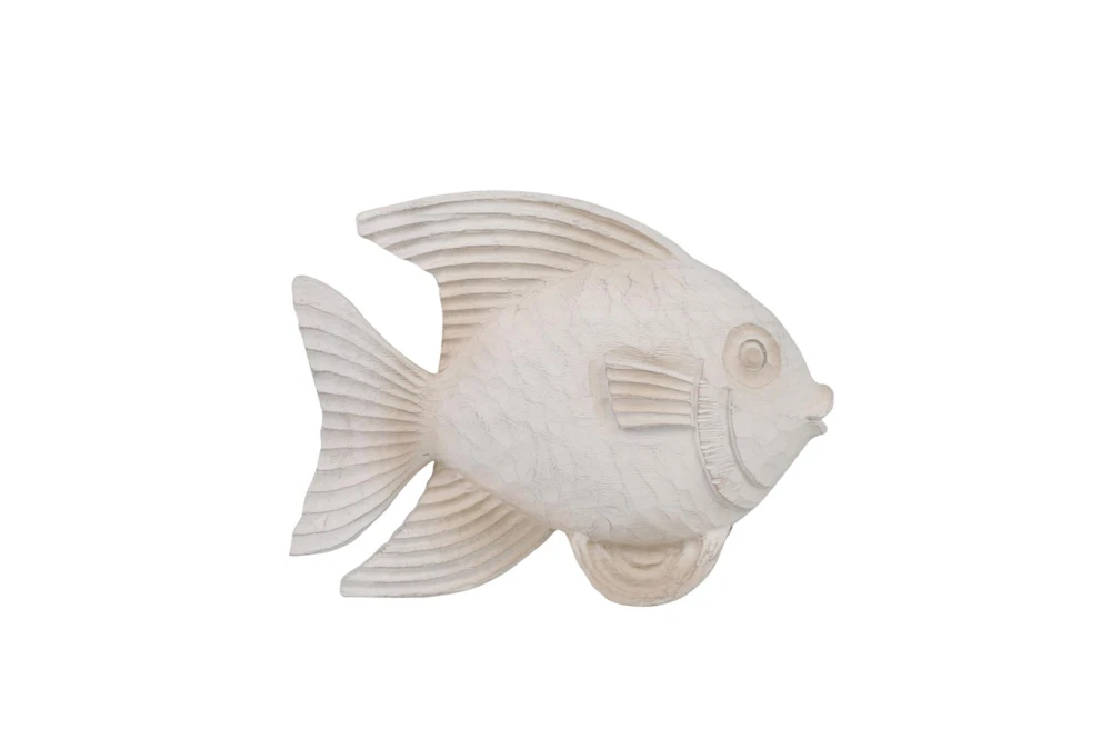 Whitewash 10 Inch  Fish Figurine