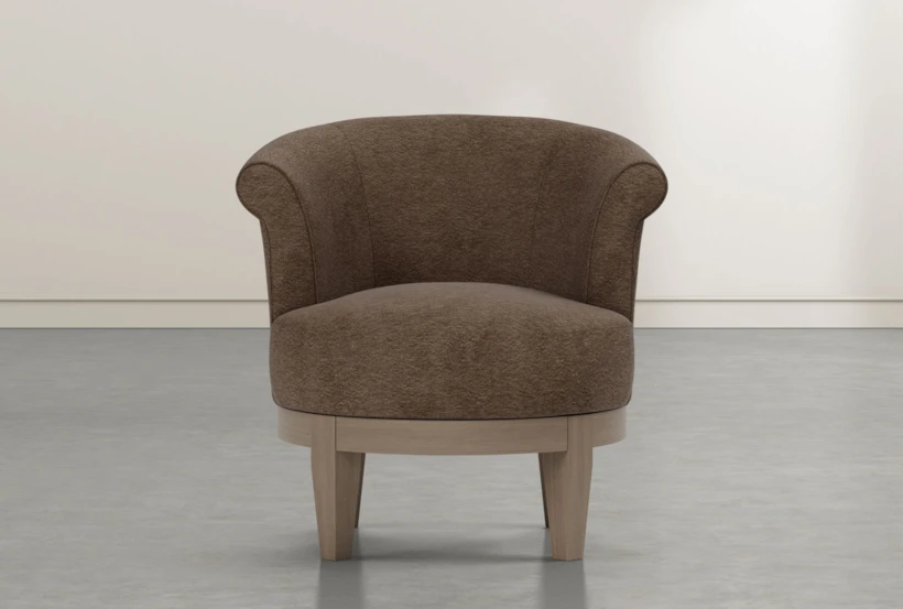 Cleo Brown Swivel Accent Chair - 360