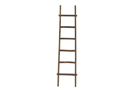 76" Wood Decorative Ladder