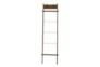 76 Inch Wood + Metal Ladder With Hooks - Signature